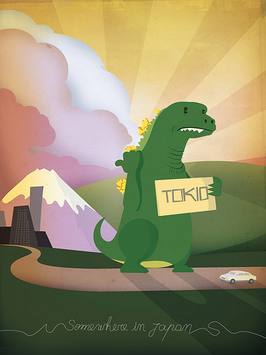 Illustration for article titled Retro Illustrations of Monsters at Work and Play